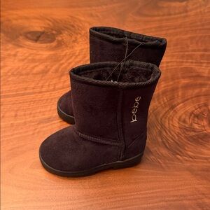 Bebe Kids Black Suede Boots for little kids